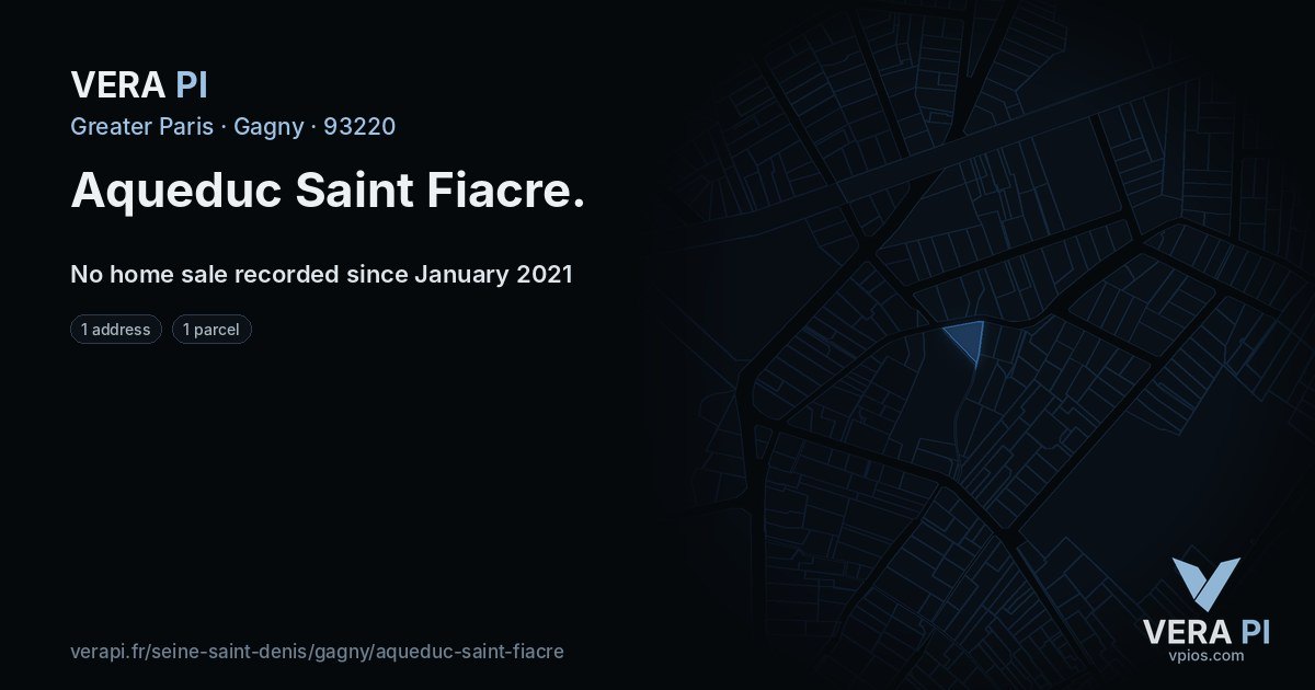 Aqueduc Saint Fiacre, Gagny at night – every parcel coloured by the prices around it, the street's own parcels lit