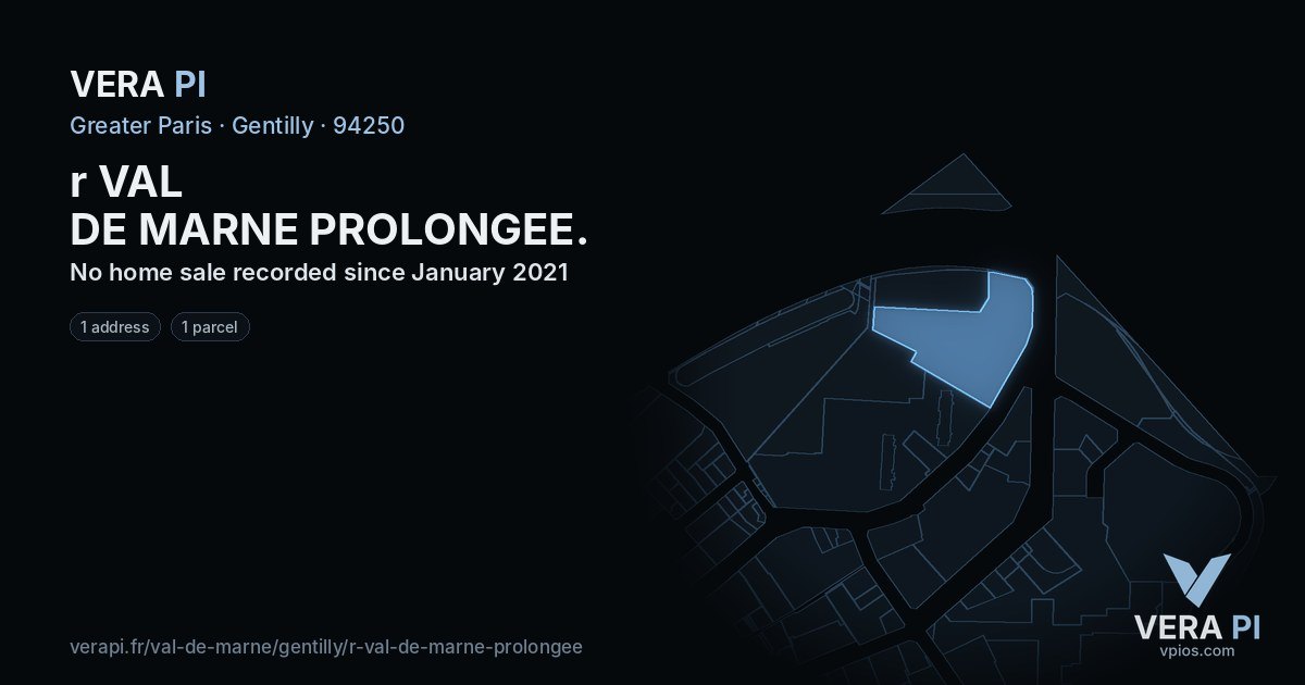 r VAL DE MARNE PROLONGEE, Gentilly at night – every parcel coloured by the prices around it, the street's own parcels lit