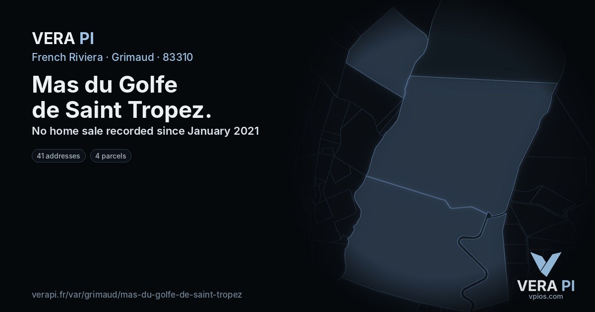 Mas du Golfe de Saint Tropez, Grimaud at night – every parcel coloured by the prices around it, the street's own parcels lit