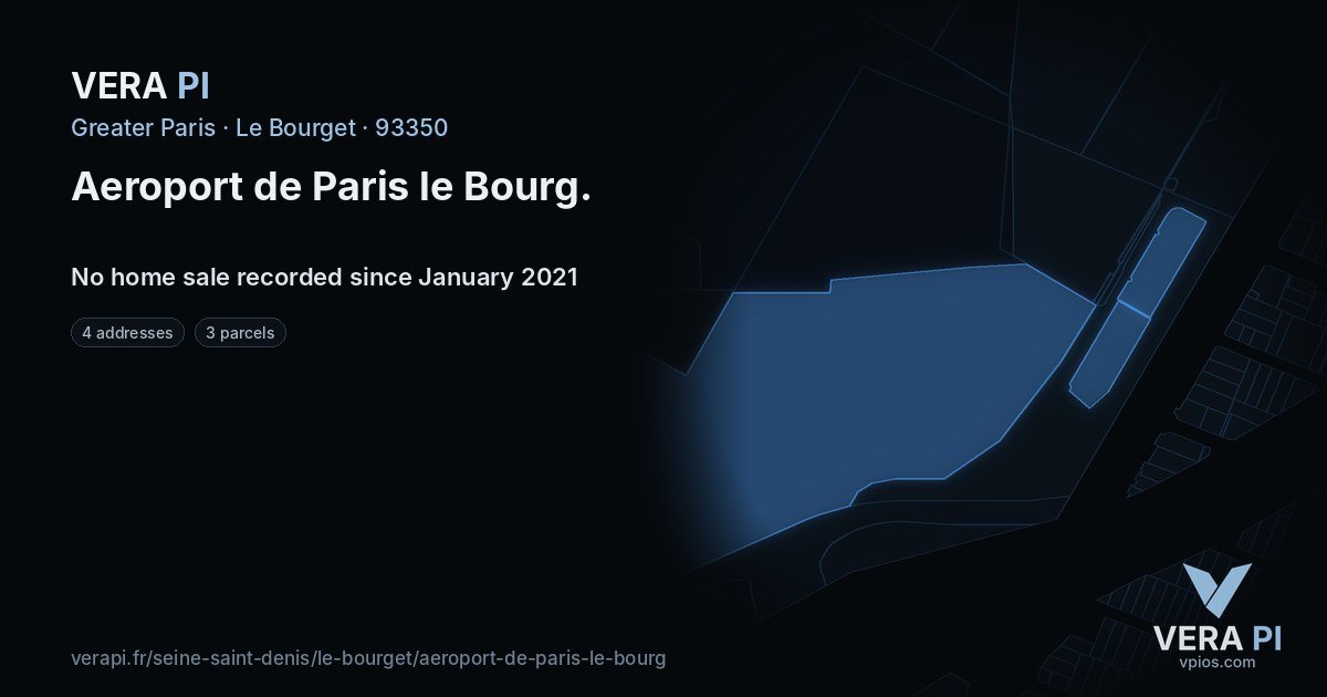 Aeroport de Paris le Bourg, Le Bourget at night – every parcel coloured by the prices around it, the street's own parcels lit