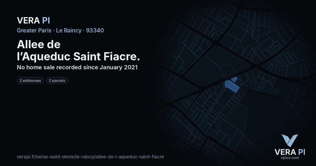 Allee de l’Aqueduc Saint Fiacre, Le Raincy at night – every parcel coloured by the prices around it, the street's own parcels lit