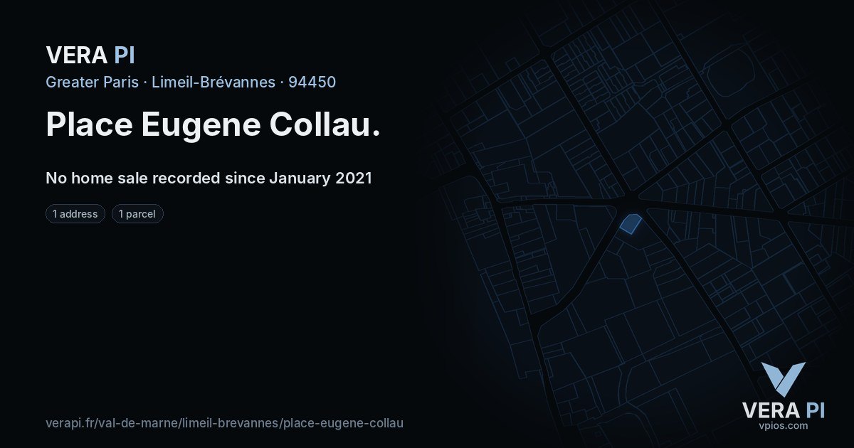 Place Eugene Collau, Limeil-Brévannes at night – every parcel coloured by the prices around it, the street's own parcels lit