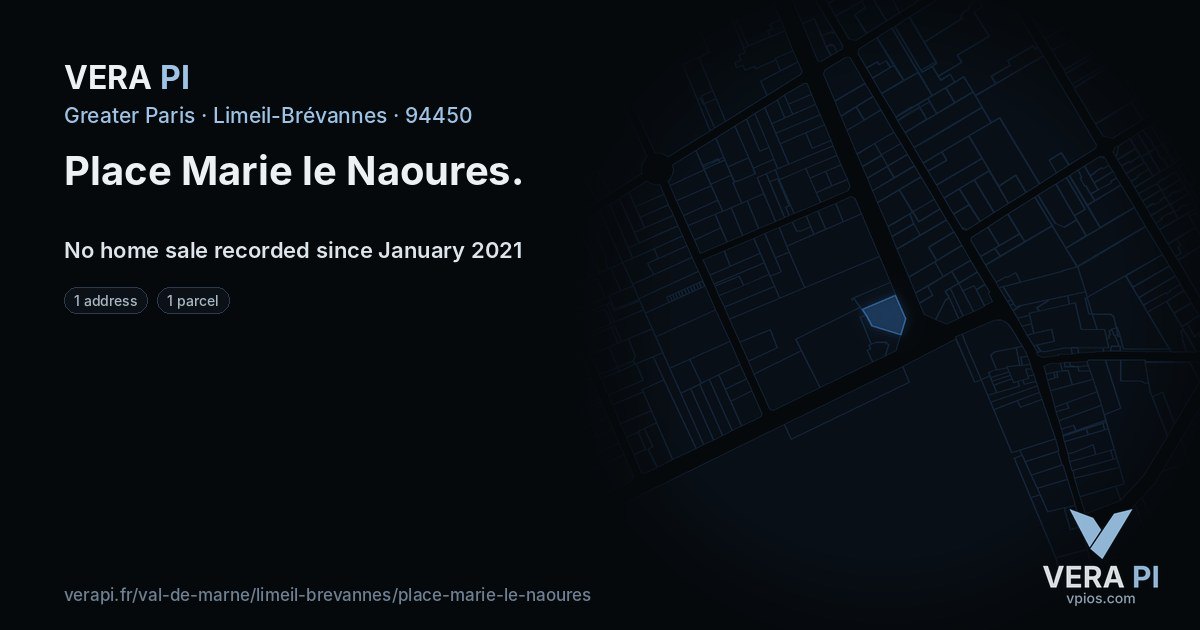 Place Marie le Naoures, Limeil-Brévannes at night – every parcel coloured by the prices around it, the street's own parcels lit
