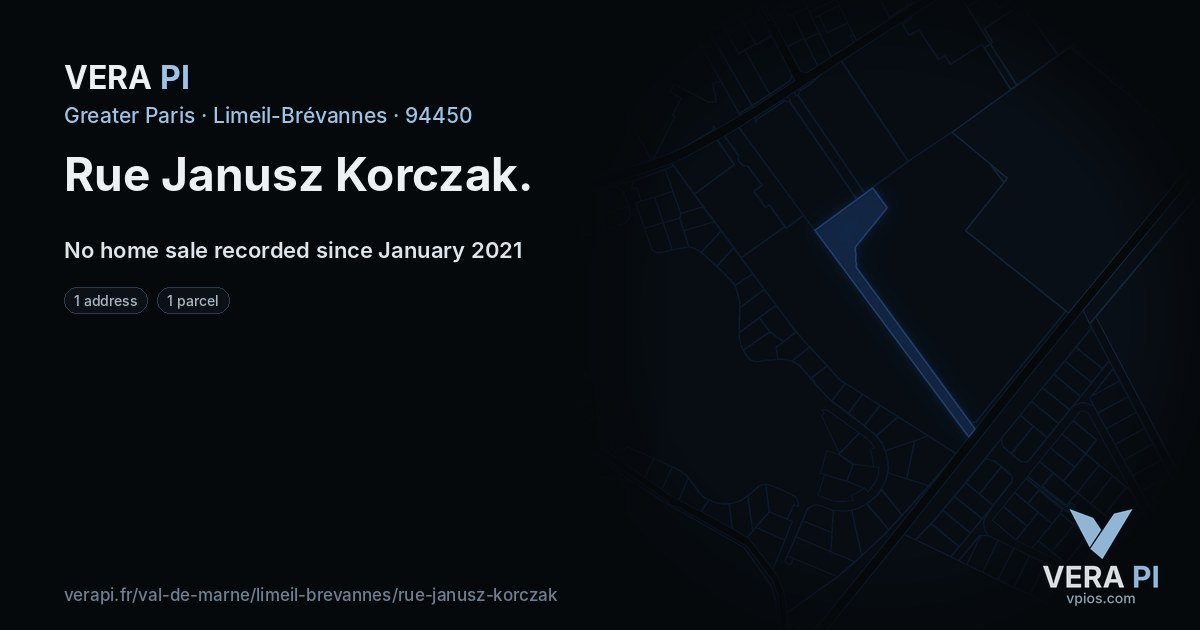 Rue Janusz Korczak, Limeil-Brévannes at night – every parcel coloured by the prices around it, the street's own parcels lit