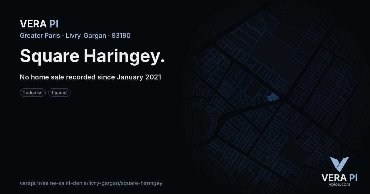 Square Haringey, Livry-Gargan at night – every parcel coloured by the prices around it, the street's own parcels lit