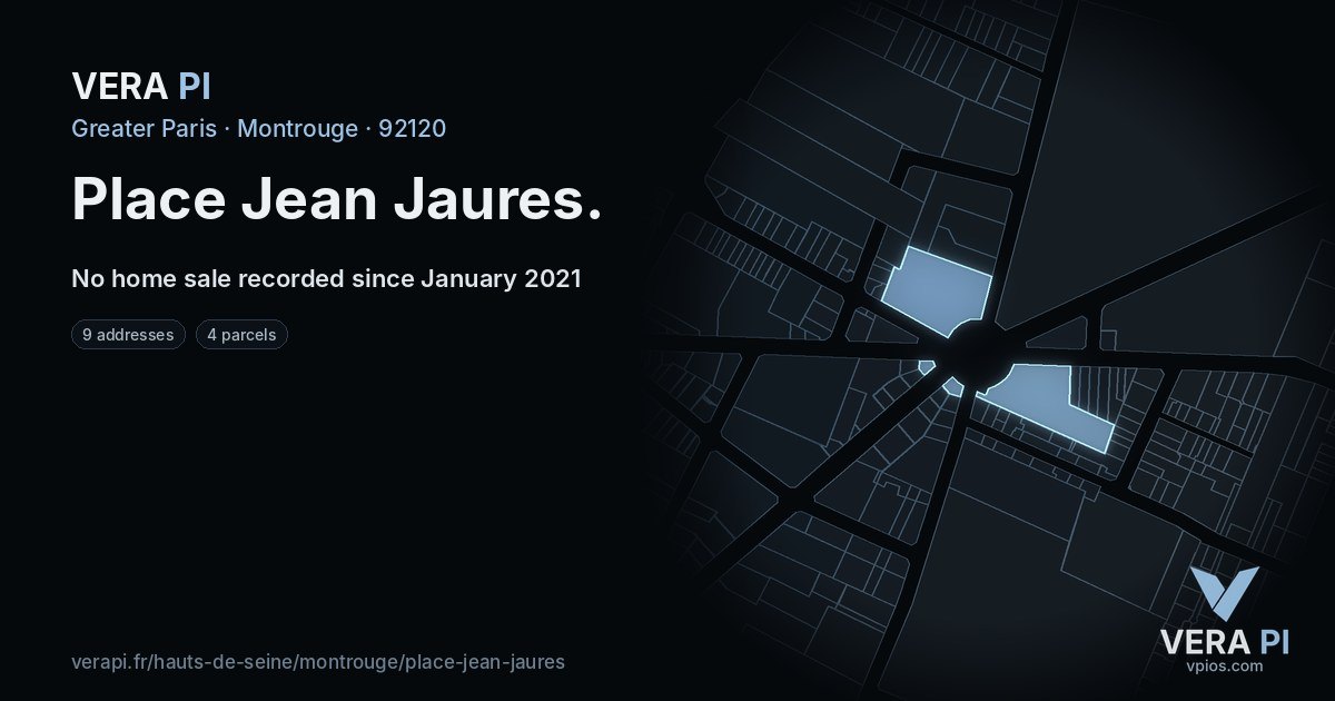 Place Jean Jaures, Montrouge at night – every parcel coloured by the prices around it, the street's own parcels lit