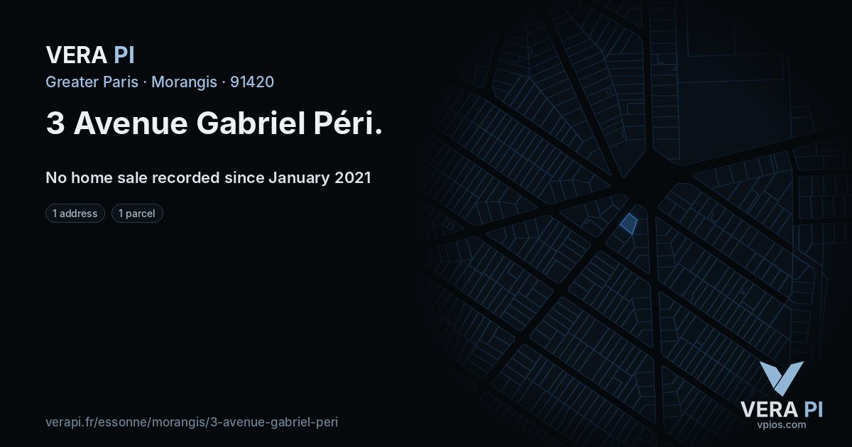 3 Avenue Gabriel Péri, Morangis at night – every parcel coloured by the prices around it, the street's own parcels lit