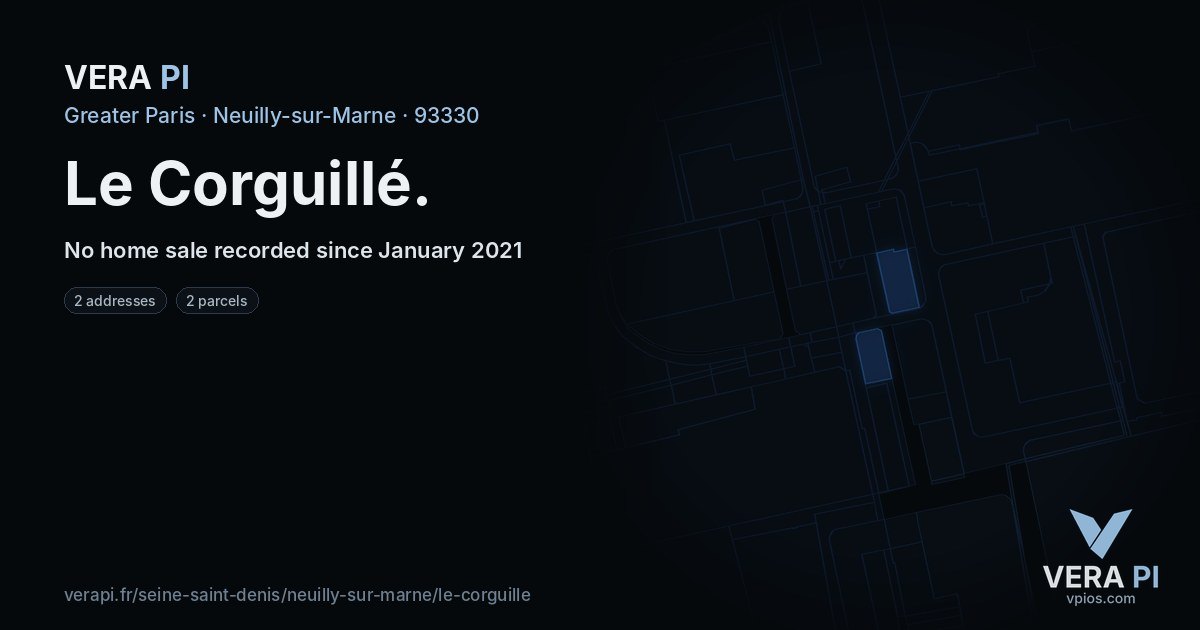 Le Corguillé, Neuilly-sur-Marne at night – every parcel coloured by the prices around it, the street's own parcels lit