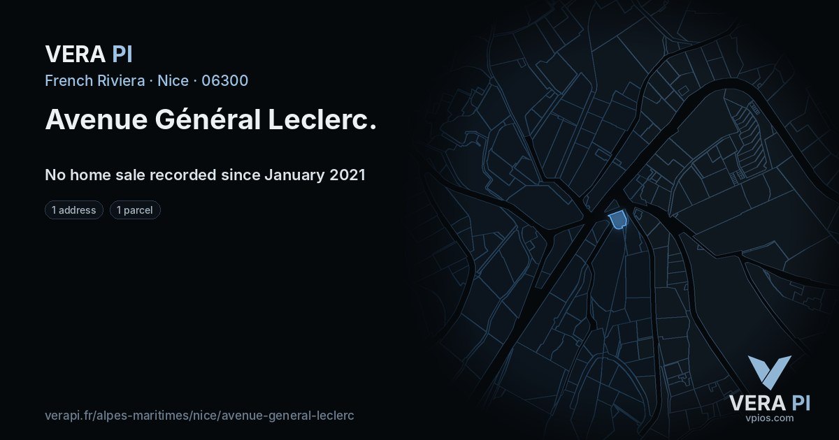 Avenue Général Leclerc, Nice at night – every parcel coloured by the prices around it, the street's own parcels lit