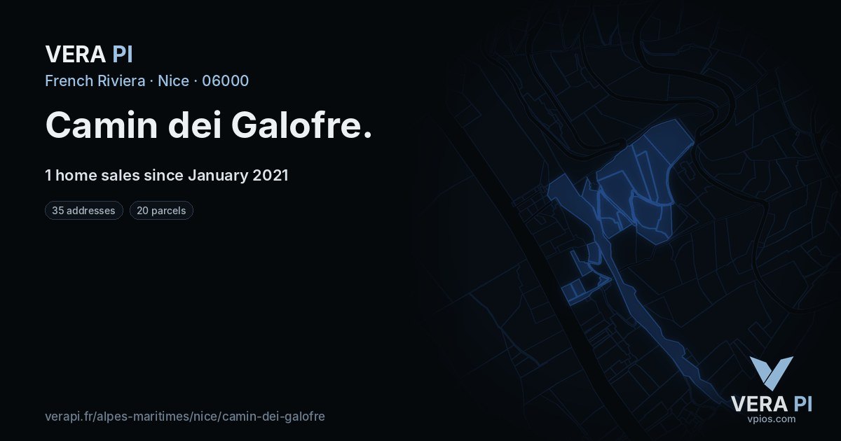 Camin dei Galofre, Nice at night – every parcel coloured by the prices around it, the street's own parcels lit