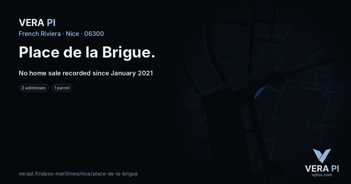 Place de la Brigue, Nice at night – every parcel coloured by the prices around it, the street's own parcels lit