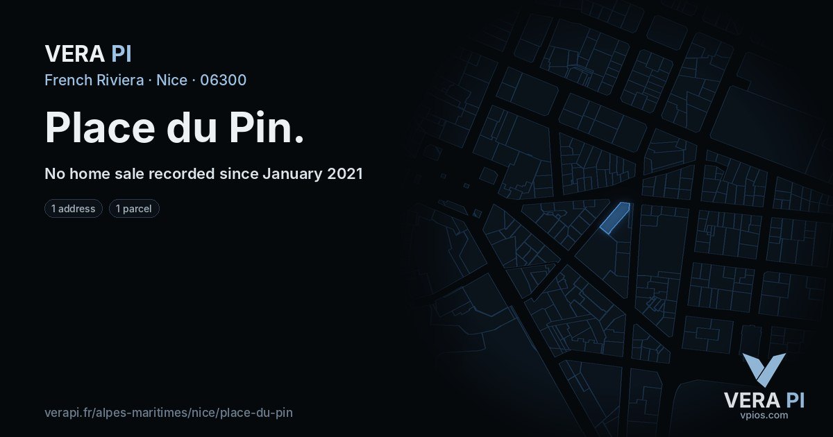 Place du Pin, Nice at night – every parcel coloured by the prices around it, the street's own parcels lit