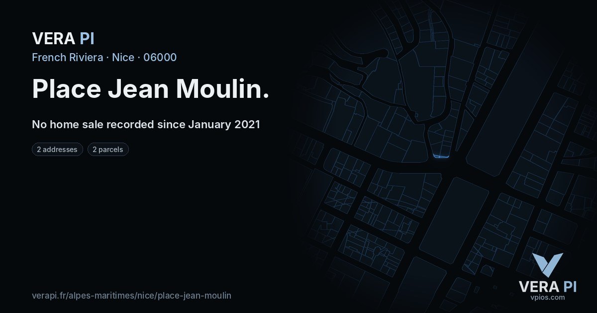 Place Jean Moulin, Nice at night – every parcel coloured by the prices around it, the street's own parcels lit