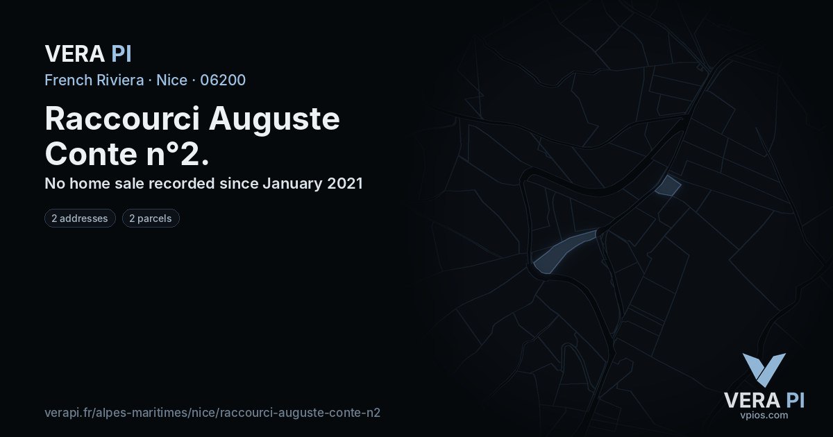 Raccourci Auguste Conte n°2, Nice at night – every parcel coloured by the prices around it, the street's own parcels lit