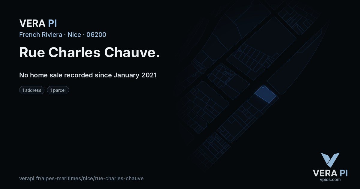 Rue Charles Chauve, Nice at night – every parcel coloured by the prices around it, the street's own parcels lit