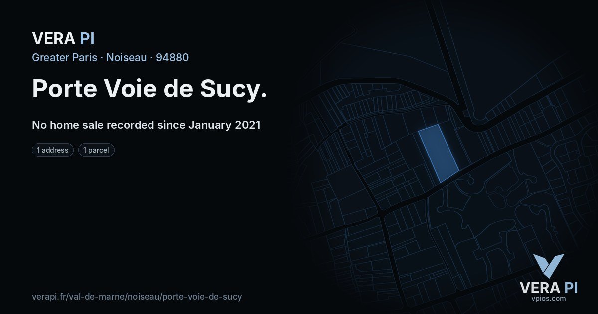 Porte Voie de Sucy, Noiseau at night – every parcel coloured by the prices around it, the street's own parcels lit