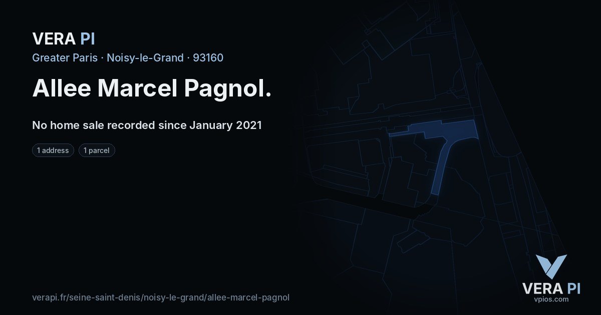 Allee Marcel Pagnol, Noisy-le-Grand at night – every parcel coloured by the prices around it, the street's own parcels lit