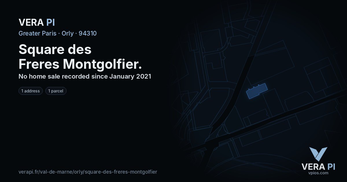 Square des Freres Montgolfier, Orly at night – every parcel coloured by the prices around it, the street's own parcels lit