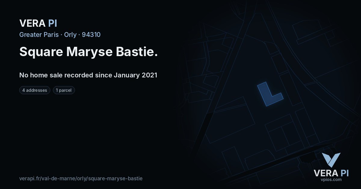Square Maryse Bastie, Orly at night – every parcel coloured by the prices around it, the street's own parcels lit