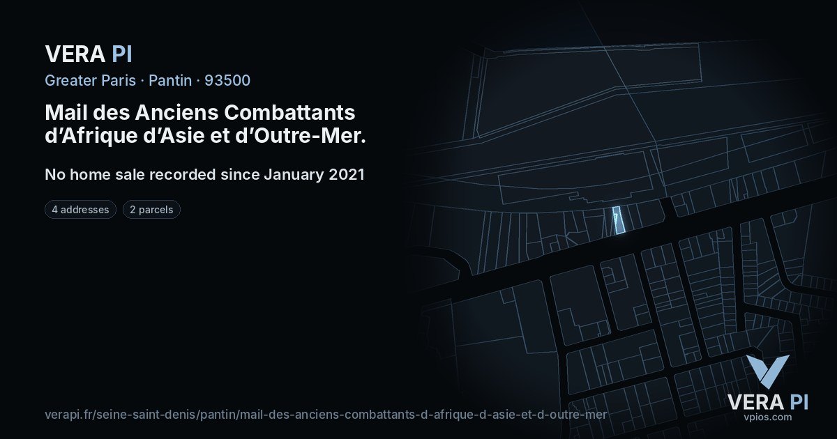 Mail des Anciens Combattants d’Afrique d’Asie et d’Outre-Mer, Pantin at night – every parcel coloured by the prices around it, the street's own parcels lit