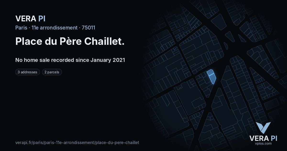 Place du Père Chaillet, 11e arrondissement at night – every parcel coloured by the prices around it, the street's own parcels lit