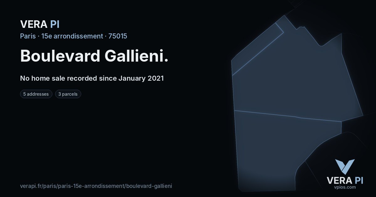 Boulevard Gallieni, 15e arrondissement at night – every parcel coloured by the prices around it, the street's own parcels lit
