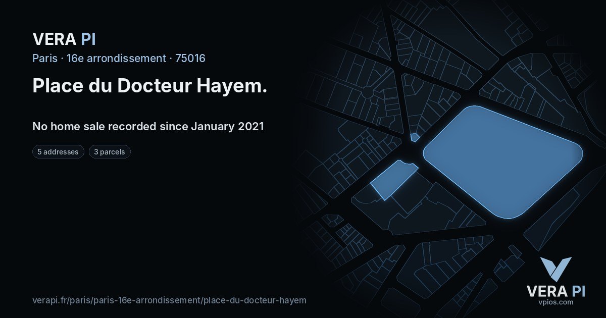 Place du Docteur Hayem, 16e arrondissement at night – every parcel coloured by the prices around it, the street's own parcels lit