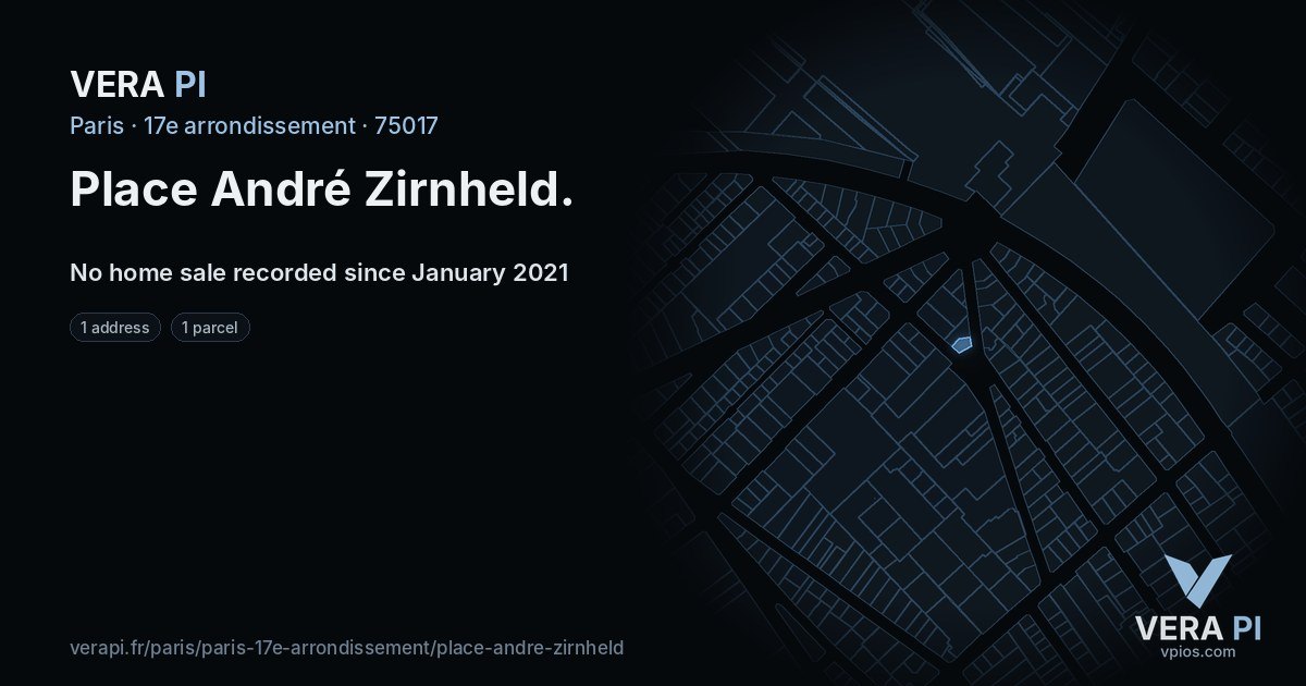 Place André Zirnheld, 17e arrondissement at night – every parcel coloured by the prices around it, the street's own parcels lit