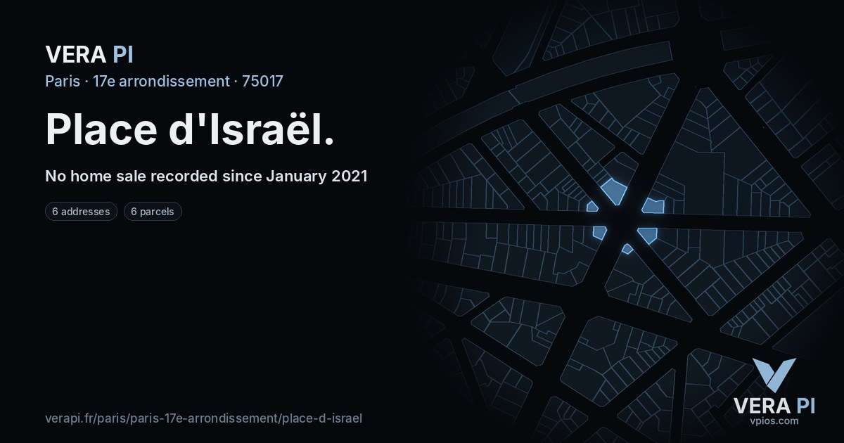 Place d'Israël, 17e arrondissement at night – every parcel coloured by the prices around it, the street's own parcels lit