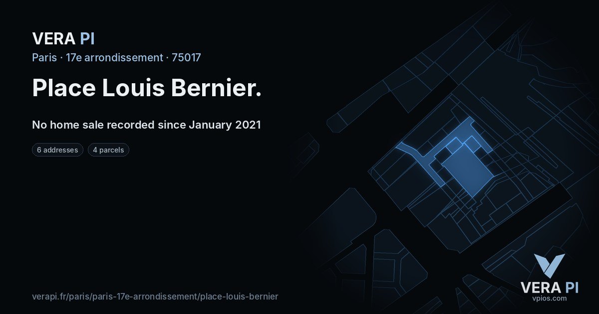 Place Louis Bernier, 17e arrondissement at night – every parcel coloured by the prices around it, the street's own parcels lit