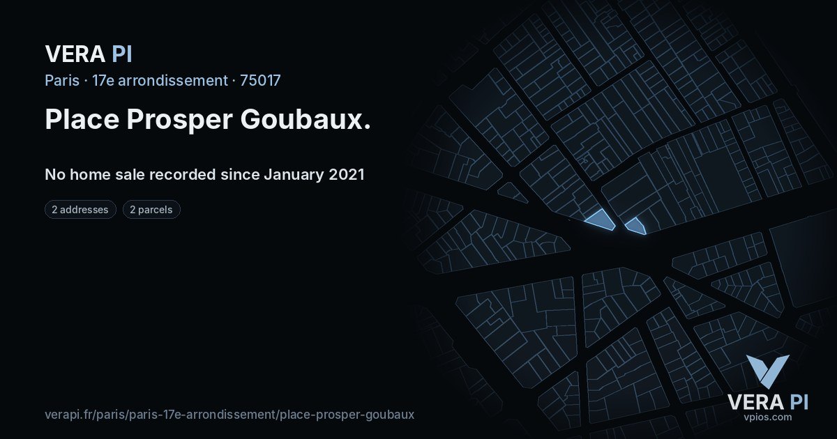 Place Prosper Goubaux, 17e arrondissement at night – every parcel coloured by the prices around it, the street's own parcels lit