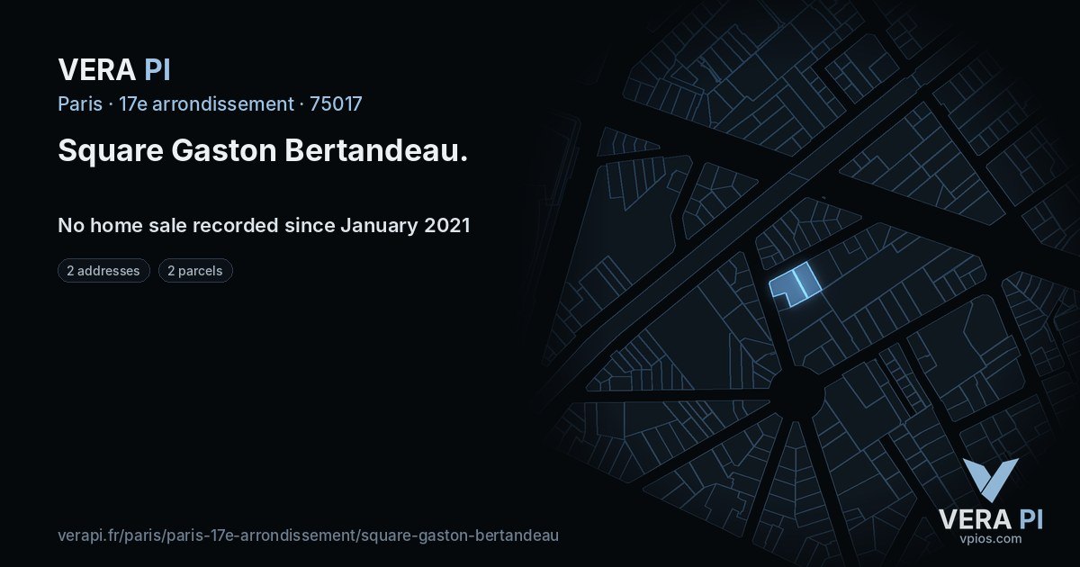 Square Gaston Bertandeau, 17e arrondissement at night – every parcel coloured by the prices around it, the street's own parcels lit