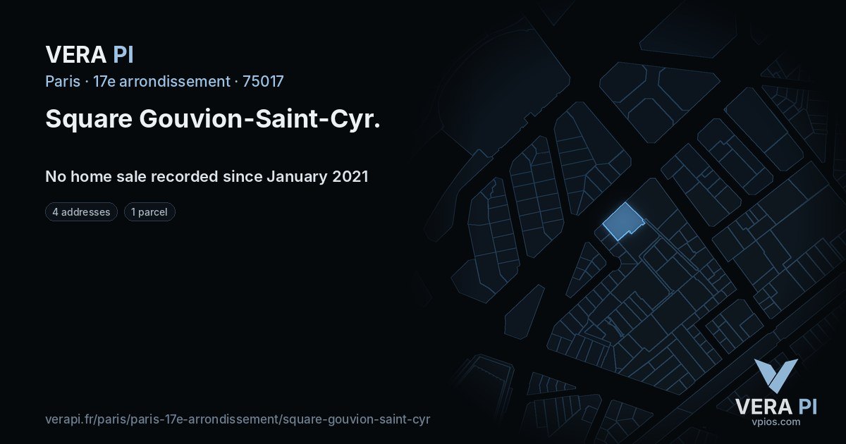 Square Gouvion-Saint-Cyr, 17e arrondissement at night – every parcel coloured by the prices around it, the street's own parcels lit