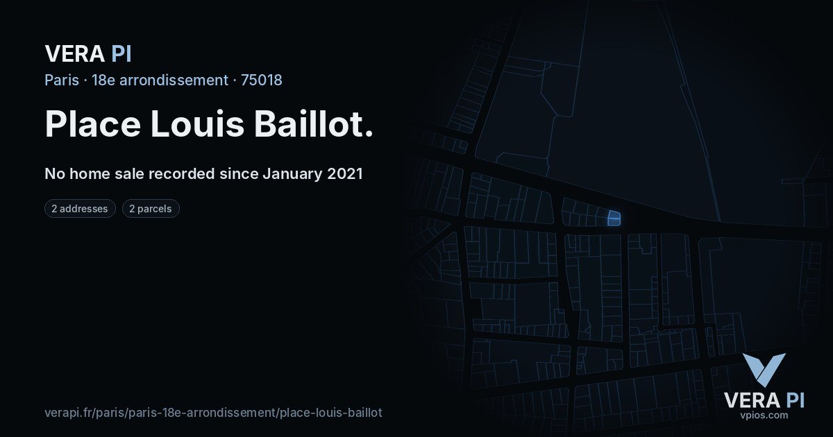 Place Louis Baillot, 18e arrondissement at night – every parcel coloured by the prices around it, the street's own parcels lit