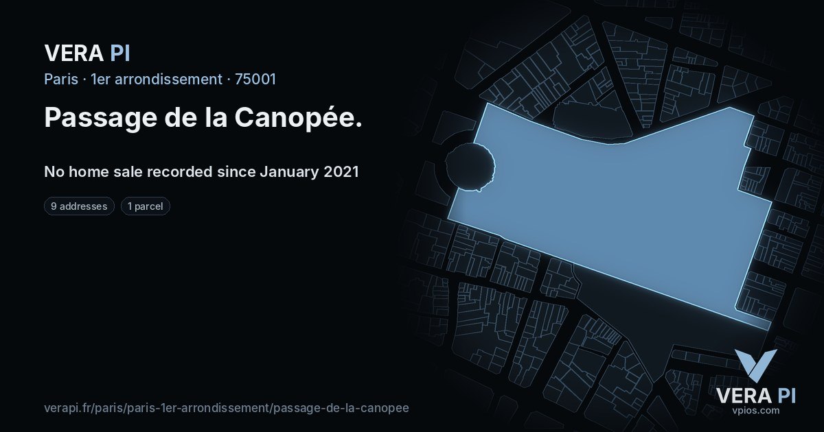 Passage de la Canopée, 1er arrondissement at night – every parcel coloured by the prices around it, the street's own parcels lit