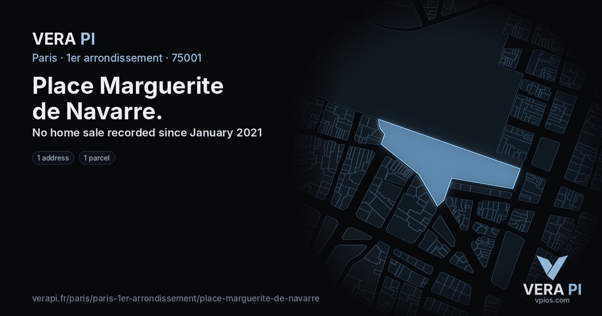 Place Marguerite de Navarre, 1er arrondissement at night – every parcel coloured by the prices around it, the street's own parcels lit