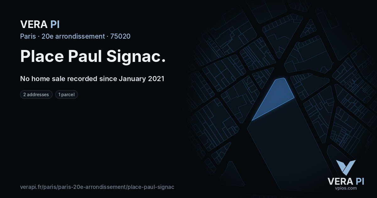 Place Paul Signac, 20e arrondissement at night – every parcel coloured by the prices around it, the street's own parcels lit