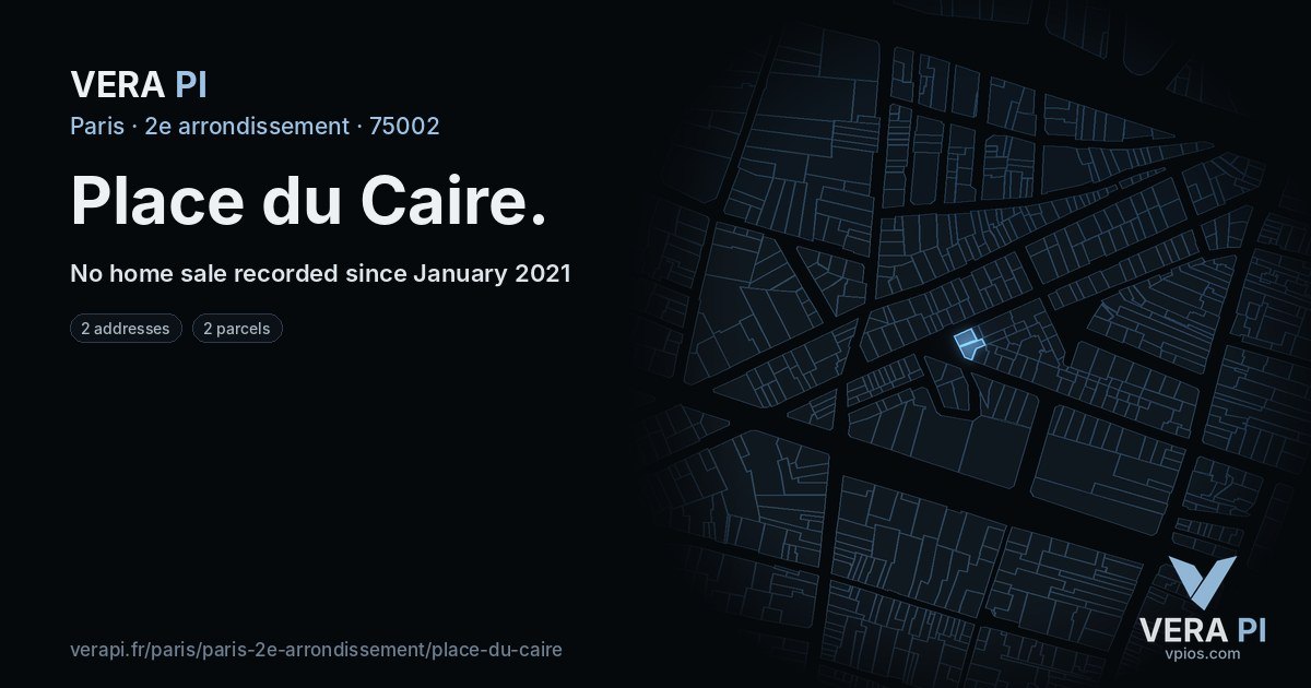 Place du Caire, 2e arrondissement at night – every parcel coloured by the prices around it, the street's own parcels lit