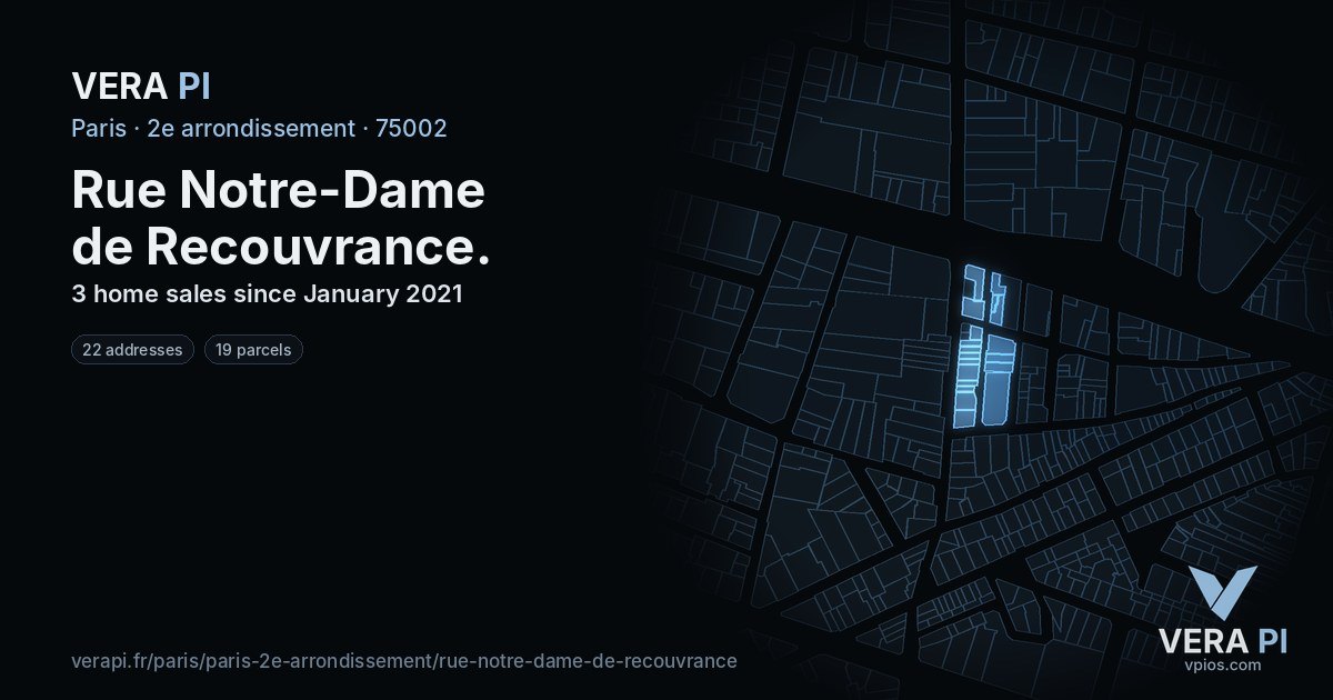 Rue Notre-Dame de Recouvrance, 2e arrondissement at night – every parcel coloured by the prices around it, the street's own parcels lit