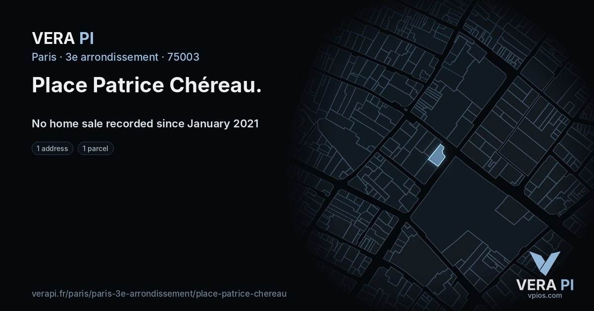 Place Patrice Chéreau, 3e arrondissement at night – every parcel coloured by the prices around it, the street's own parcels lit