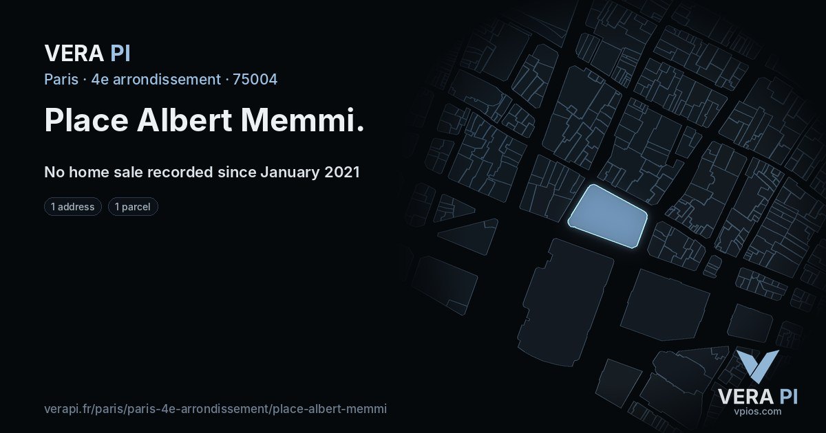 Place Albert Memmi, 4e arrondissement at night – every parcel coloured by the prices around it, the street's own parcels lit