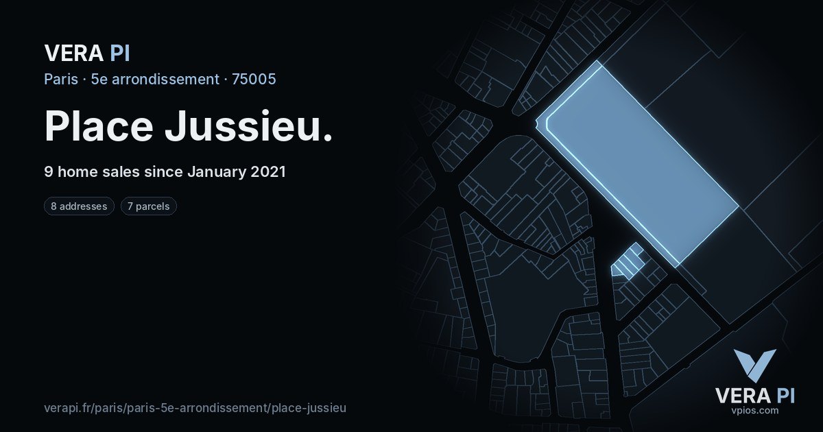Place Jussieu, 5e arrondissement at night – every parcel coloured by the prices around it, the street's own parcels lit