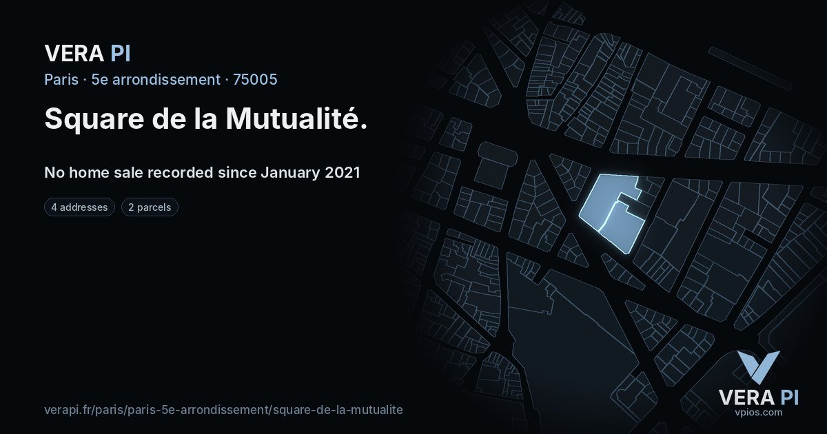 Square de la Mutualité, 5e arrondissement at night – every parcel coloured by the prices around it, the street's own parcels lit