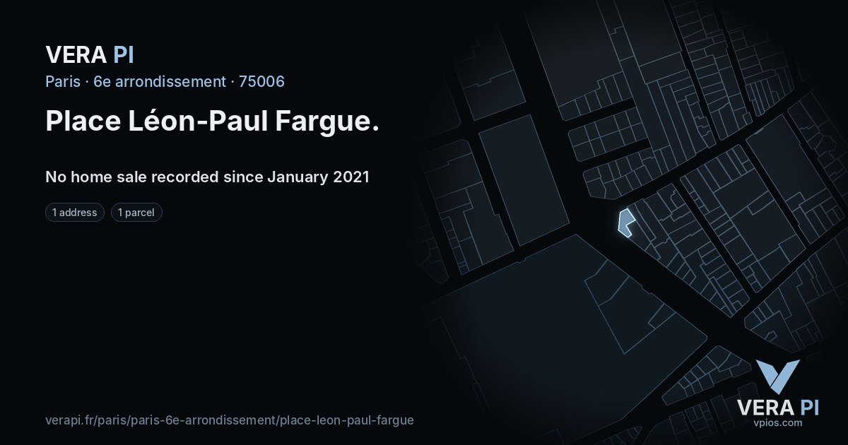 Place Léon-Paul Fargue, 6e arrondissement at night – every parcel coloured by the prices around it, the street's own parcels lit