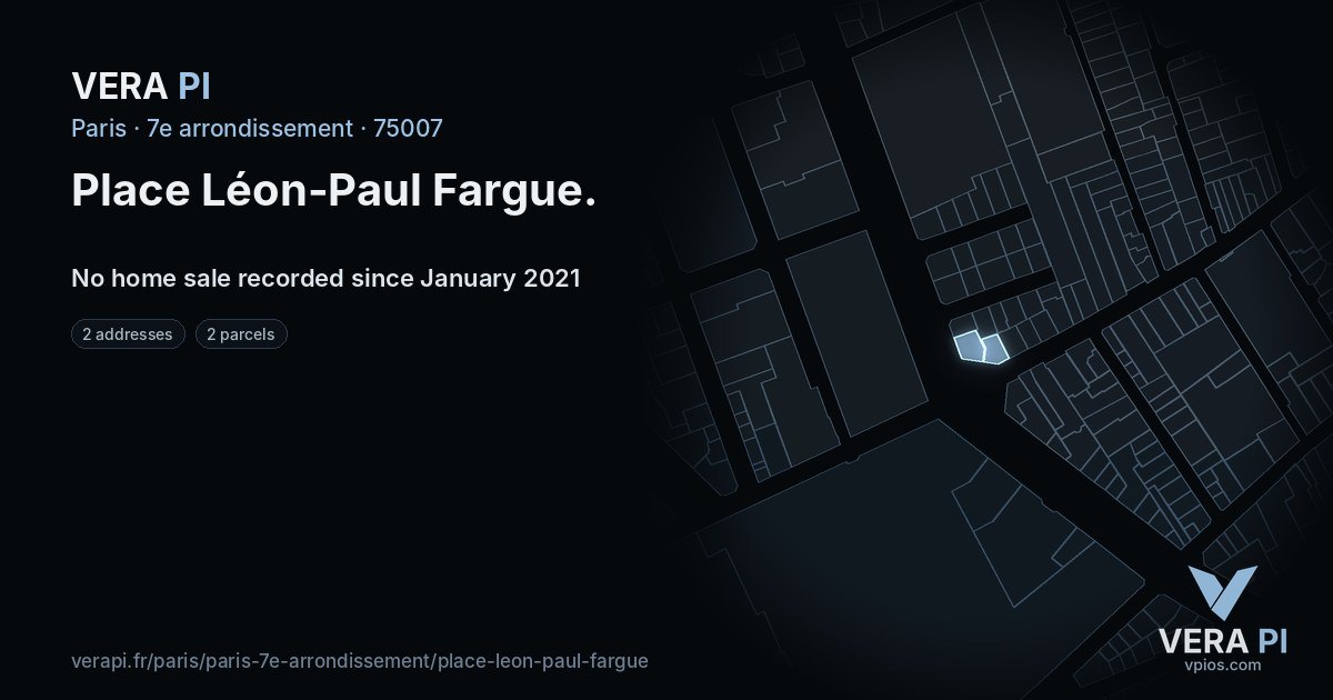 Place Léon-Paul Fargue, 7e arrondissement at night – every parcel coloured by the prices around it, the street's own parcels lit