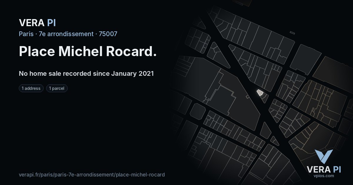 Place Michel Rocard, 7e arrondissement at night – every parcel coloured by the prices around it, the street's own parcels lit