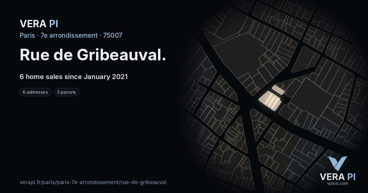 Rue de Gribeauval, 7e arrondissement at night – every parcel coloured by the prices around it, the street's own parcels lit
