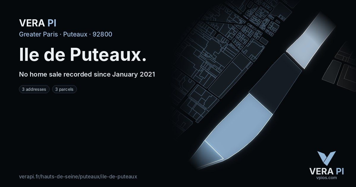 Ile de Puteaux, Puteaux at night – every parcel coloured by the prices around it, the street's own parcels lit