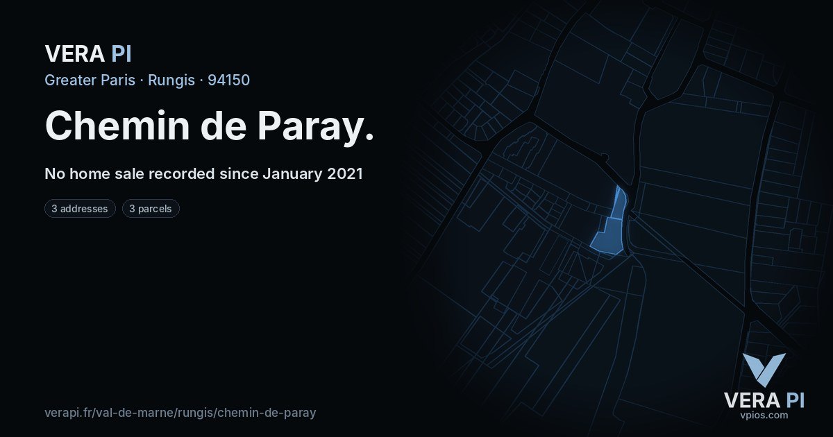 Chemin de Paray, Rungis at night – every parcel coloured by the prices around it, the street's own parcels lit