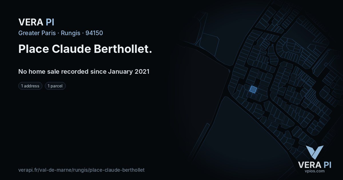 Place Claude Berthollet, Rungis at night – every parcel coloured by the prices around it, the street's own parcels lit